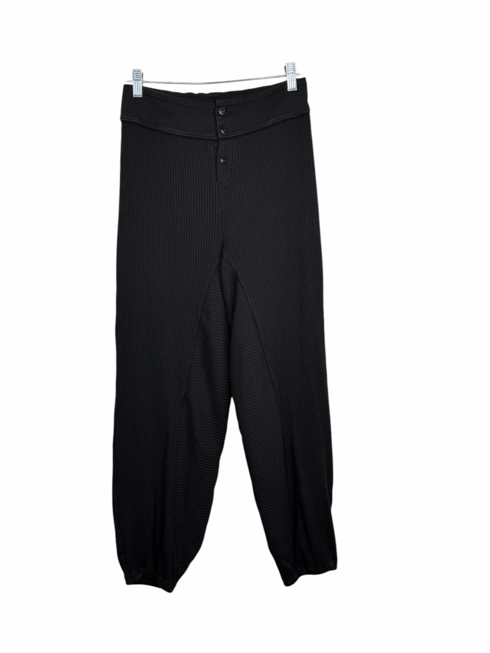 Free People Intimately Free People Black Ribbed Harem Style Lounge Pants Sz XS